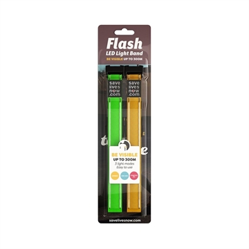 Flash LED Reflex - 2 pk Grøn/gul